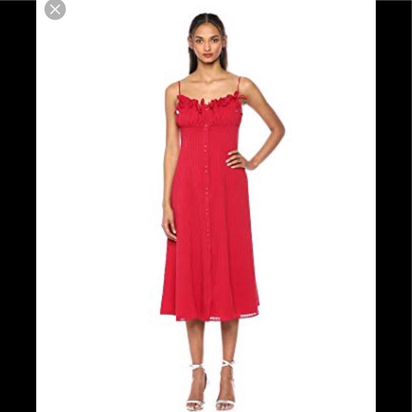 c meo collective perfect part midi dress MINIMALIST SQUARE-NECK MIDI DRESS